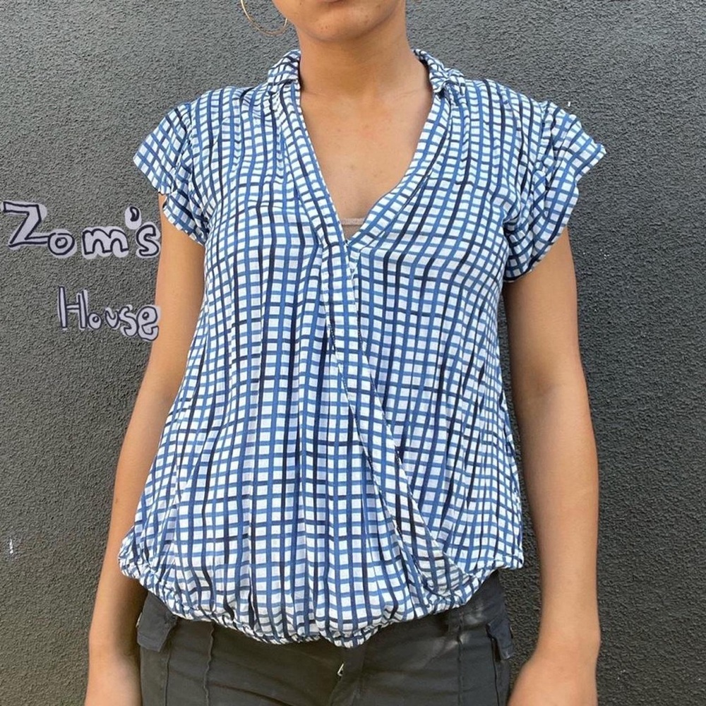 Checkered blue Blouse